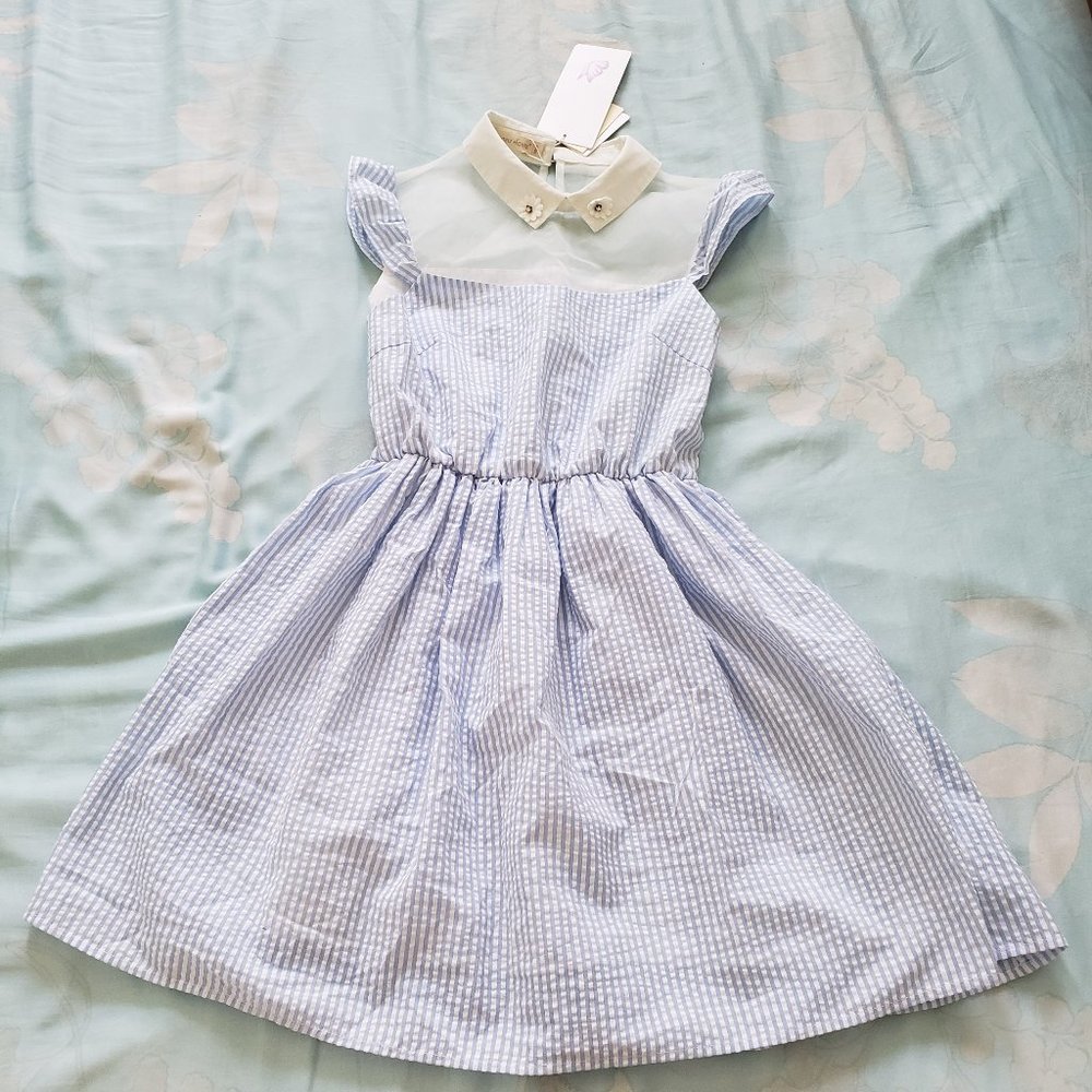 Woman Baby Blue Summer Dress